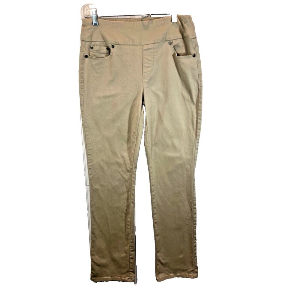 Chadwick Women's Size 8T (32"X45") Straight Leg Tan Elastic Waist Pull-on Pants